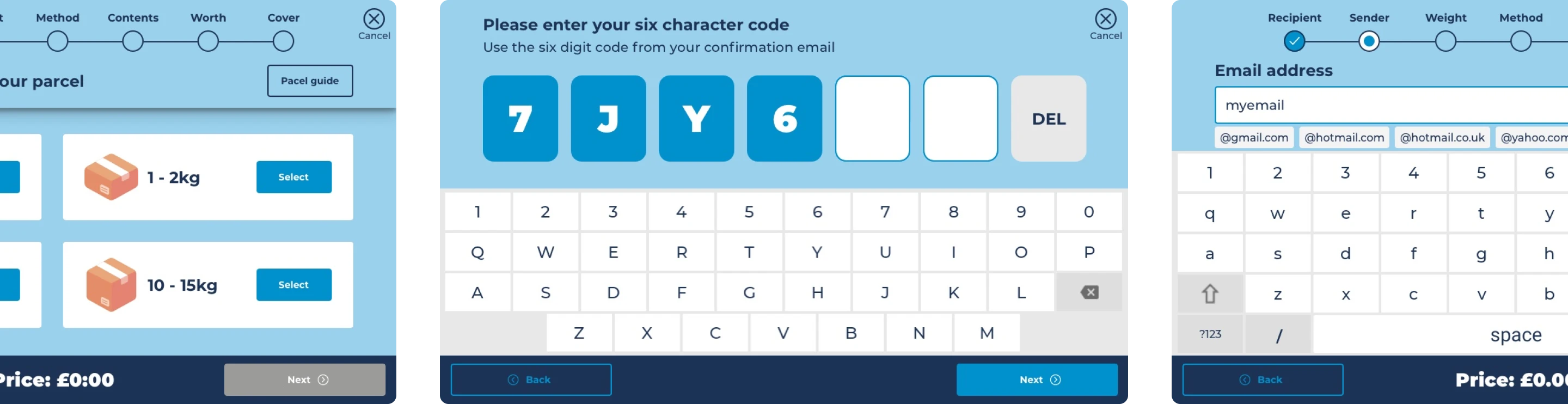 Print-in Store — scanning flow and confirmation states